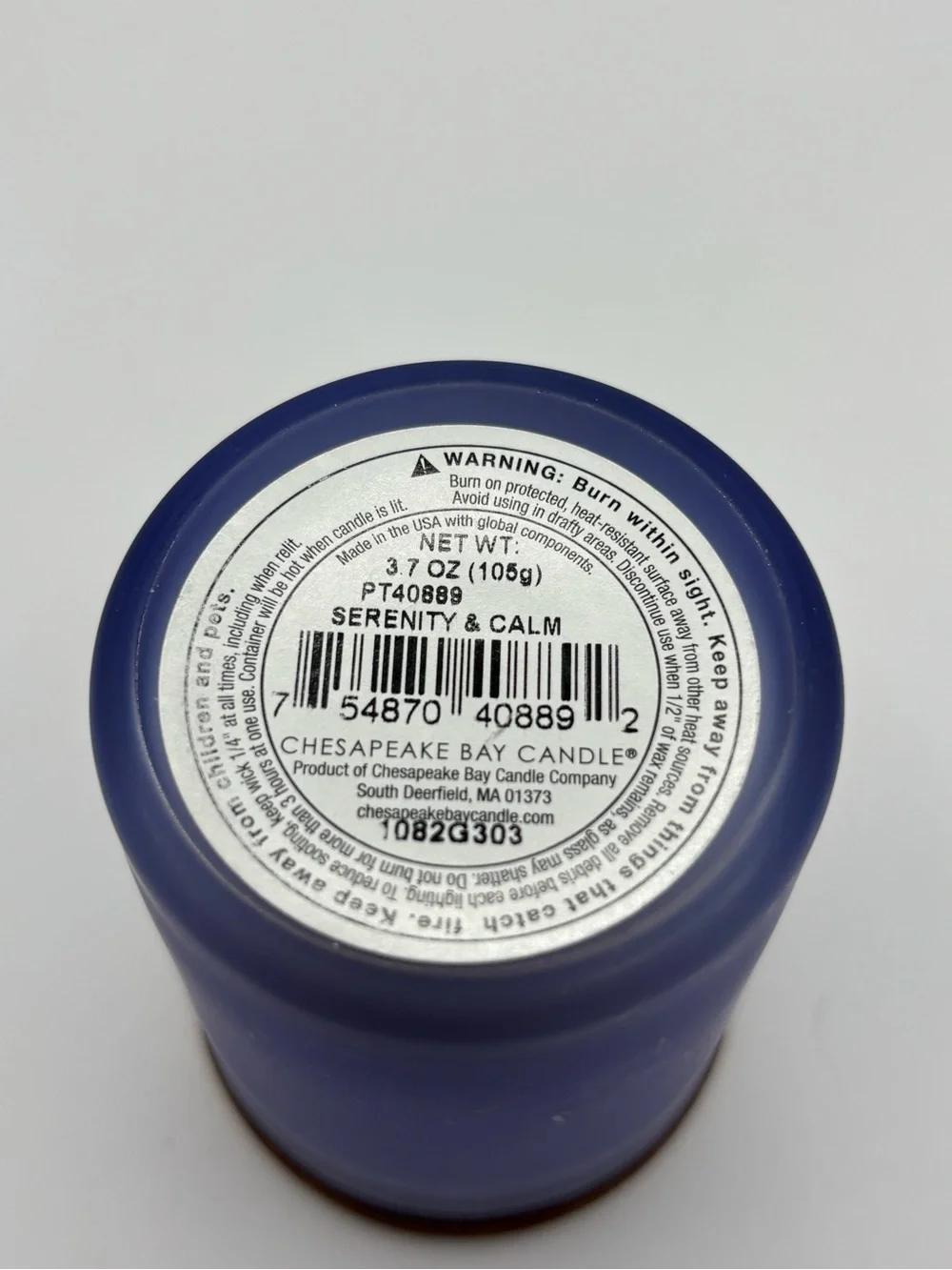 Chesapeake Bay Mind & Body Serenity + Calm Lavender Thyme Candle 3.7 oz New